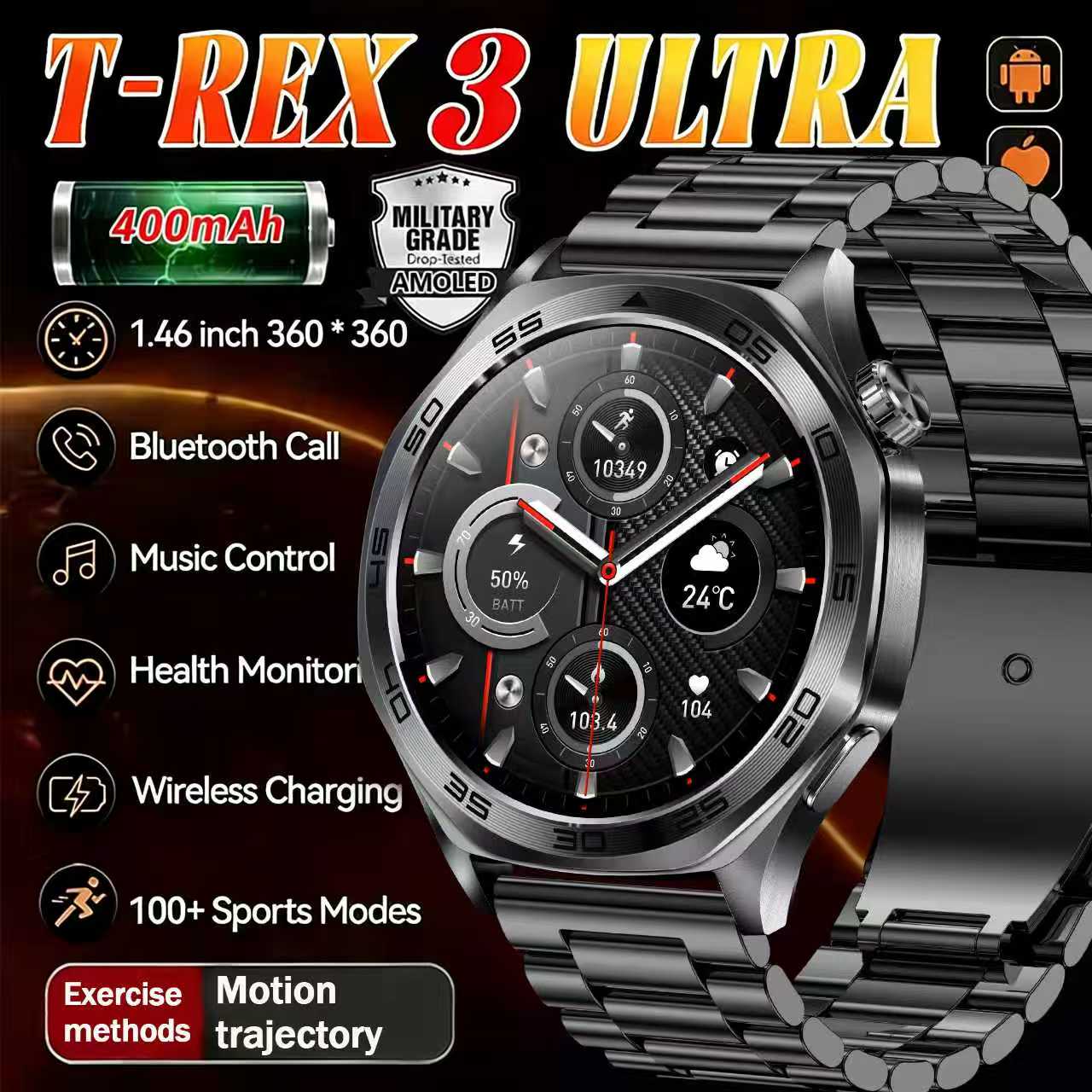 Мужские смарт-часы 2026 с LED- – обзор и цена Smartwatch Custom