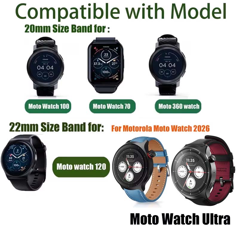 20 мм, 22 мм, ремешок для часо – обзор и цена Motorola Smartwatch Accessories