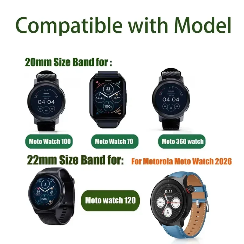 Дышащий сменный ремешок 20 мм  – обзор и цена Motorola Smartwatch Accessories